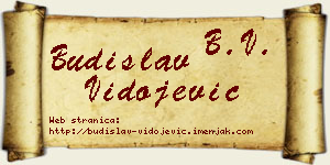 Budislav Vidojević vizit kartica